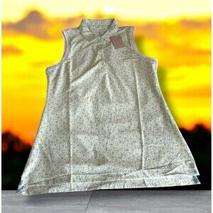 Peter Millar Women's Size Medium Spritzer Main Squeeze Sleeves Polo Golf Lime